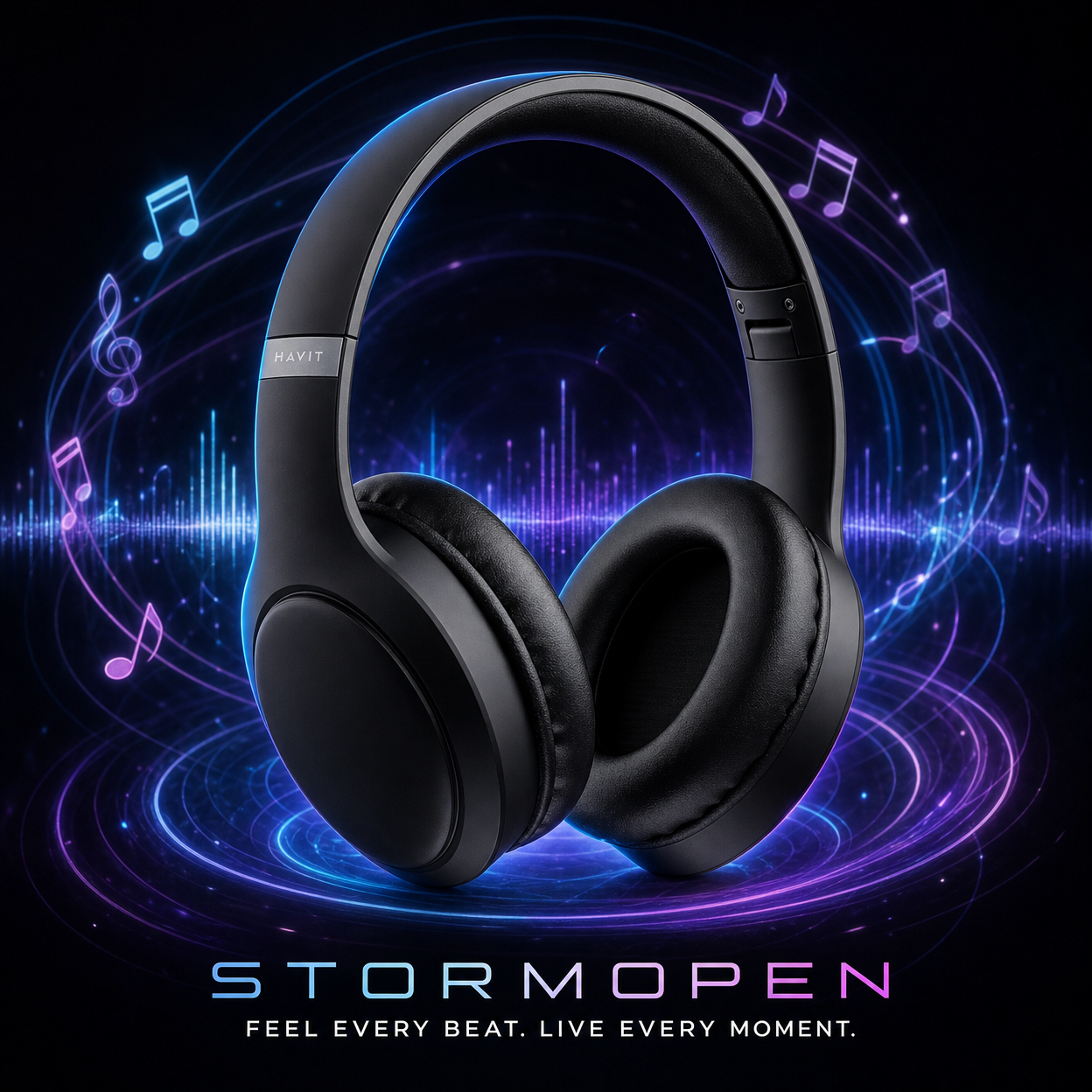 Stormopen TravelMate II — Foldable Over-Ear Multipoint Wireless Travel Headphones